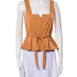 Ulla Johnson Square Neck Croptop